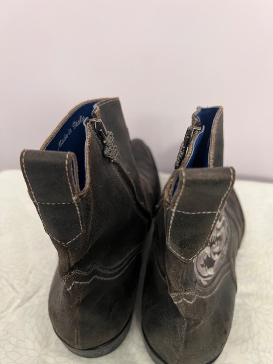 Mark Nason 67671 Rock Lives Dragon Black Leather Ankle Boots Pointed stl Size 12 main image 4